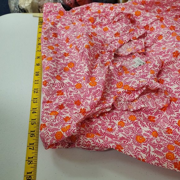 J Crew Womens Floral Tiered Midi Dress Size 4 Pink Sleeveless A Line Pockets - Picture 8 of 13